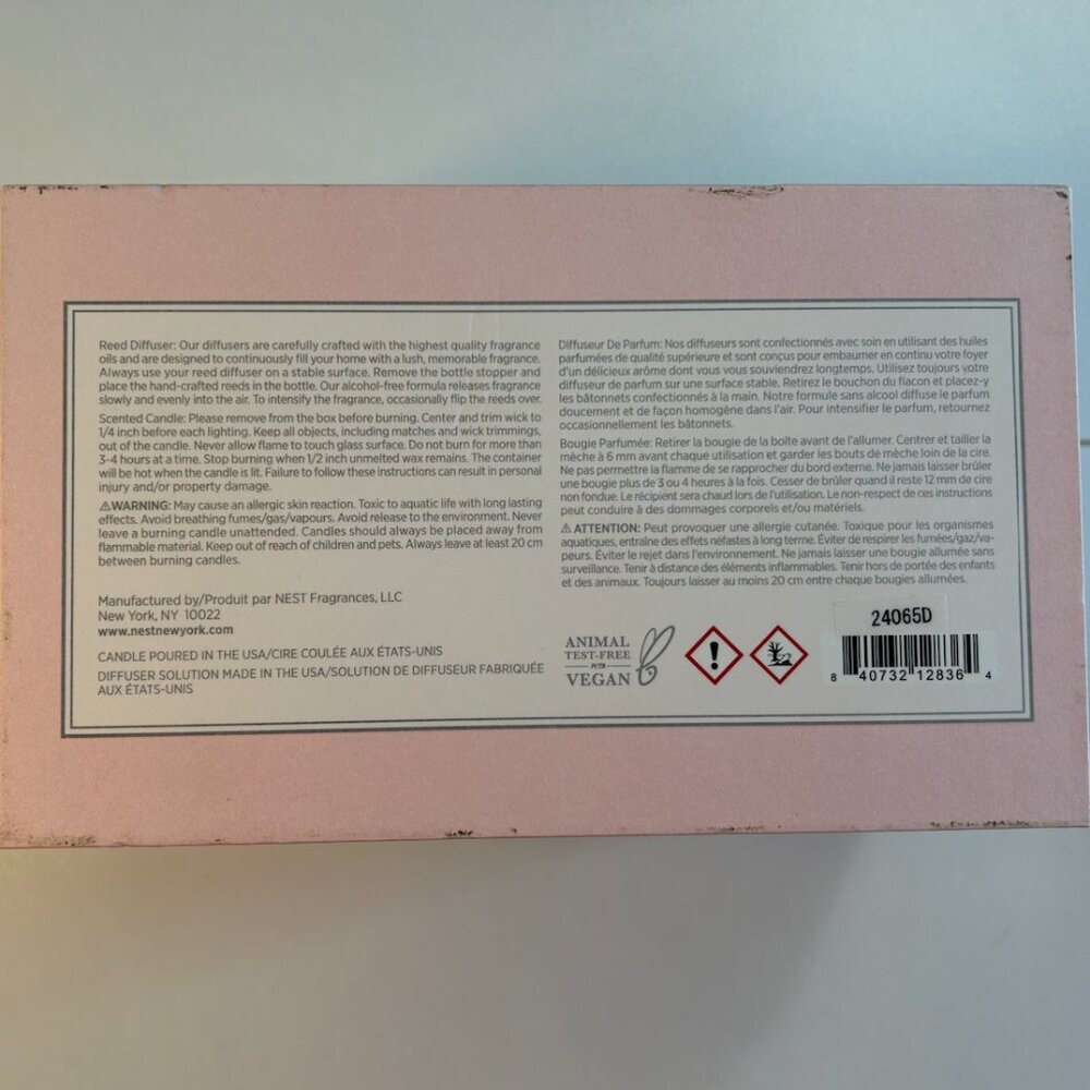 NEST Himalayan Salt Rosewater Candle Diffuser Set Petite NEW (Box Damage) - Picture 8 of 8